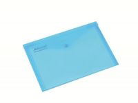 Rexel Popper Wallet Folder Polypropylene A4 Translucent Blue Ref 16129Bu [Pack 5]