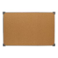 5 Star Office Cork Board with Wall Fixing Kit Aluminium Frame W900xH600mm