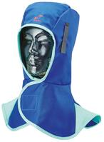 Artikeldetailsicht WELDAS Kopfschutzhaube Fire Fox blau L Schweißerhaube aus flammhemmender Baumwolle, Netz-Fütterung, Klettverschluss