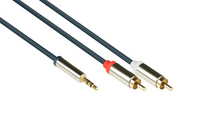 Kabelmeister® Audio Anschlusskabel SmartFLEX, High-Quality, 3-poliger 3,5mm Klinkenstecker an 2x RCA