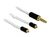 Audio Kabel 4,4 mm 5 Pin Klinkenstecker an 2 x MMCX Stecker, weiß, 1,20 m, Delock® [85846]