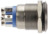 Drucktaster, 1-polig, blau, beleuchtet (blau), 0,5 A/24 V, Einbau-Ø 19 mm, IP66,