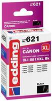 Edding Tinta helyettesíti Canon CLI-581BK XXL Kompatibilis Fotó fekete EDD-621 18-621