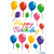 Bunte Luftballon Sticker mit glänzendem Glitter