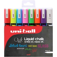 uni-Ball Chalk Marker Bullet Tip Medium Assorted Colours (Pack 8)