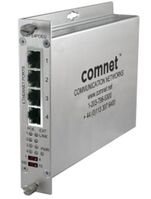 Four Channel Ethernet over UTP with IEEE 802.3at 30W Pass-Through PoE mode or Remote PoE injec. mode, 10/100Mbps, indus. Remote Unit Netwerkmediaconverters
