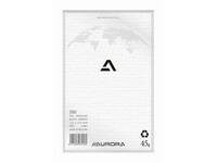 AURORA Office BLOC 200 Kladblok 135 x 210 mm, Blanco, Grijs / Rood (pak 5 stuks)
