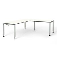 Desk, interlinked, square/rectangular tube foot