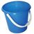 Jantex Round Bucket with Easy Grip Handle in Blue Plastic - Capacity 10 L