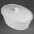Olympia Whiteware Oval Casserole Pot White 305x222x115mm 3.2Ltr Sold Singly