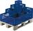Transport-Stapelkasten B600xT400xH145 mm blau, kpl. durchbrochen ohne Griffloch