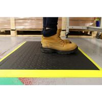 Extra-thick anti-fatigue diamond pattern safety matting