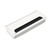 Emuca Pasacables para mesa Quadrum, rectangular, 269x80mm, para encastrar, Aluminio, Pintado blanco