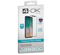 4-OK képernyővédő üveg (3D full glue, íves, teljes felületén tapad, tok barát, karcálló, 9H) FEKETE [Apple iPhone 12 mini]