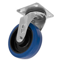 Sealey SCW3160SPEM Heavy-Duty Blue Elastic Rubber Swivel Castor Wheel Ø160mm