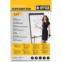 Bi-Office Flipchart Pad, Gridded, 40 sheets - 60 gr/m² paper, A1 [Pack of 5] Folded