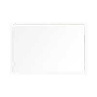 Trennwand, Spritzschutz Glastafel mit Metallklammern zum Befestigen am Tisch, mit 2,2 cm breitem, weißem MDF-Rahmen, 104 x 70 cm