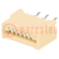Connector: FFC/FPC; straight; PIN: 6; Non-ZIF; THT; tinned; 20mΩ
