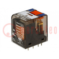 Relay: electromagnetic; 4PDT; Ucoil: 24VDC; Icontacts max: 6A; PCB