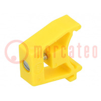 Holder; yellow; Width: 8.6mm; polyamide; TS15; -25÷100°C