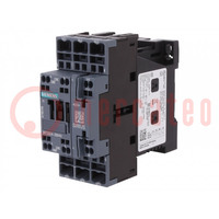 Contactor: 3-pole; NO x3; Auxiliary contacts: NO + NC; 24VDC; 12A