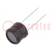 Inductor: wire; THT; 470uH; 600mA; ±10%; Ø9.5x8.5mm; vertical