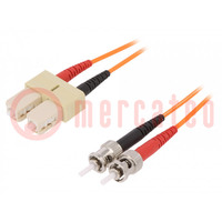 Fiber patch cord; OM2; SC/UPC,ST/UPC; 2m; Optical fiber: 50/125um