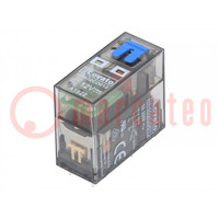 Relay: electromagnetic; DPDT; Ucoil: 12VDC; 8A; 8A/250VAC; 8A/30VDC