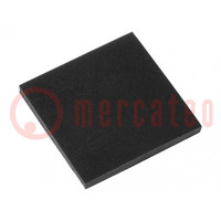 Self-adhesive foot; black; rubber; Y: 15mm; X: 15mm; Z: 1.5mm