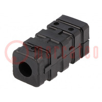 Mounting coupler; for profiles; W: 18mm; H: 43mm; Int.thread: M8