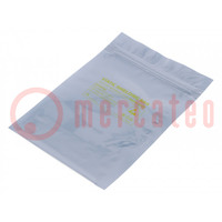 Protection bag; ESD; L: 127mm; W: 76mm; Thk: 75um; 100pcs; <10GΩ