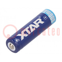 Re-battery: Li-Ion; 14500; 3.7V; 800mAh; Ø14.3x50.3mm; 2.5A