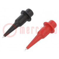 Probe tip; 10A; 1kV; red and black; Socket size: 4mm
