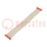 Ribbon cable with connectors; Cable ph: 1.27mm; Len: 200mm; THT