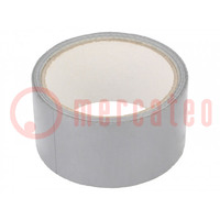 Tape: duct; W: 48mm; L: 10m; Thk: 0.14mm; silver; rubber; -10÷75°C