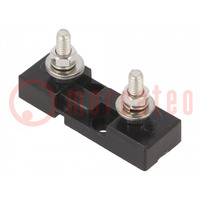 Fuse holder with cover; 42x12x8.2mm; 300A; Leads: M5 screws; 32V