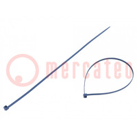 Cable tie; with metal; L: 380mm; W: 4.8mm; polyamide; 230N; blue