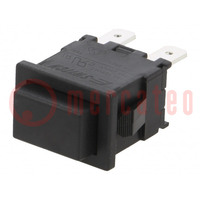 Switch: push-button; Pos: 2; SPST-NO; 15A/250VAC; 10A/125VDC