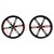 Wheel; black; Shaft: D spring; push-in; Ø: 90mm; Shaft dia: 3mm