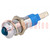 Controlelampje: LED; bol; blauw; 24÷28VDC; Ø8,2mm; IP40; metaal