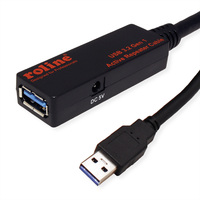 ROLINE Câble prolongateur actif USB 3.2 Gen 1, noir, 20 m