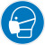 Gebotsschild,Alu,Maske benutzen,Größe: 20,0 cm DIN EN ISO 7010 M016
