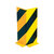 Rammschutz Anfahrschutz Winkel-Profil, 90 GradWinkel,400 mm hoch,gelb lackiert, schwarze Streifen