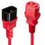 1M C14 TO C13 EXTENSION CABLE, RED,