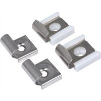 Produktbild zu Supporto per specchio, spess. vetro 5mm, largh.20mm, acciaio lucido