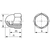 Skizze zu ~DIN1587 műanyag takarósapka hatszögletű M 6 polietilén fehér