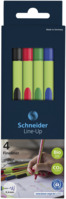 Fineliner Line-Up, 0,4 mm, 4er Karton-Etui (schwarz, rot, blau, grün)