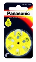 PANASONIC - ZINC AIR - PACK DE 6 PILES PR10 - POUR APPAREILS AUDITIFIS