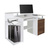* Computertisch / Schreibtisch WORKSPACE H IV 137 x 60 cm mit Standcontainer weiß / walnuss hjh OFFICE