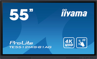 iiyama TE5512MIS-B1AG Signage-Display Digital Beschilderung Flachbildschirm 139,7 cm (55 Zoll) LED WLAN 400 cd/m² 4K Ultra HD Schwarz Touchscreen Eingebauter Prozessor Android 1...